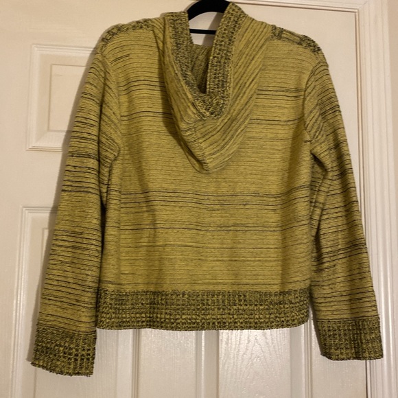 Willow Four Button Cross over Button Cardigan Cable knit Sweater with Hood SZ M - Picture 5 of 6